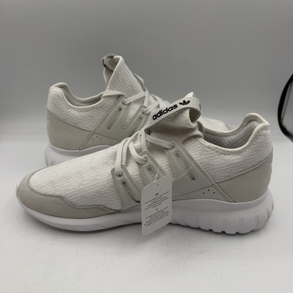 Adidas Tubular Radial Prime Knit Shoes Mens Sz 10 White/White Sneakers S76714 main image 6